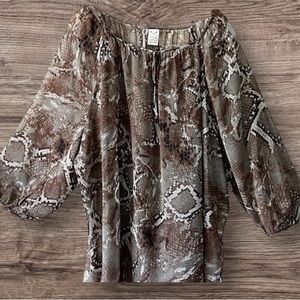Faded Glory Snake Print Top Sz 4x